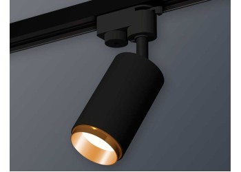 Комплект трекового однофазного светильника Ambrella light SBK/PYG черный песок/золото желтое полированное XT6323044 (A2521, C6323, N6124)