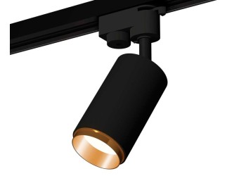 Комплект трекового однофазного светильника Ambrella light SBK/PYG черный песок/золото желтое полированное XT6323044 (A2521, C6323, N6124)