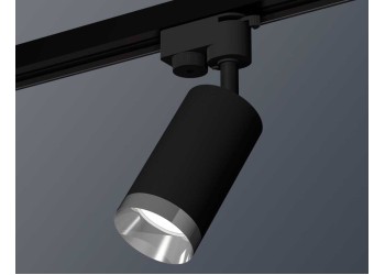 Комплект трекового светильника Ambrella light Track System XT6323062 SBK/PSL черный песок/серебро полированное (A2521, C6323, N6132)