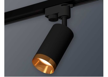 Комплект трекового светильника Ambrella light Track System XT6323064 SBK/PYG черный песок/золото желтое полированное (A2521, C6323, N6134)