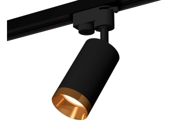 Комплект трекового светильника Ambrella light Track System XT6323064 SBK/PYG черный песок/золото желтое полированное (A2521, C6323, N6134)