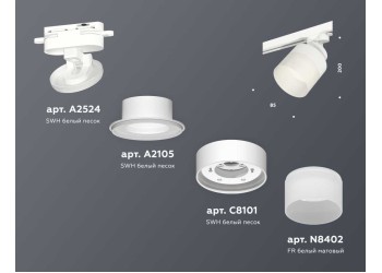 Комплект трекового светильника Ambrella light Track System XT (A2524, A2105, C8101, N8402) XT8101021