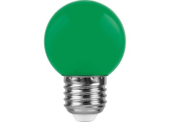 Лампа светодиодная Feron E27 1W зеленая LB-37 25117