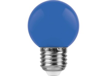 Лампа светодиодная Feron E27 1W синяя LB-3725118