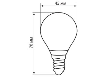 Лампа светодиодная филаментная Feron E14 5W 2700K Шар Прозрачная LB-61 25578