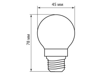 Лампа светодиодная филаментная Feron E27 5W 4000K Шар Прозрачная LB-61 25582