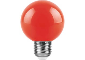 Лампа светодиодная Feron E27 3W красная LB-371 25905