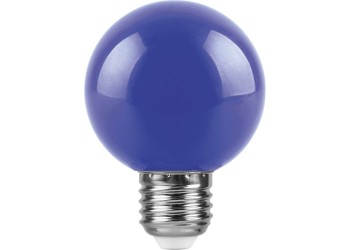 Лампа светодиодная Feron E27 3W синяя LB-37125906