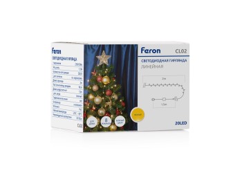 Светодиодная гирлянда Feron Линейная 230V желтый 8 режимов CL02 32288