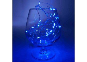 Светодиодная гирлянда Feron Линейная AA синяя без мерцания CL570 32367