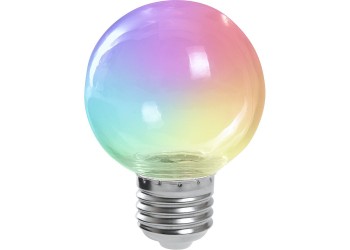 Лампа светодиодная Feron E27 3W RGB прозрачный LB-371 38130