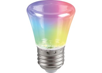 Лампа светодиодная Feron E27 1W RGB прозрачный LB-372 38131