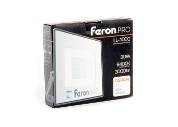 Светодиодный прожектор Feron LL-1000 30W 6400K 41539