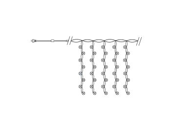 Уличная светодиодная гирлянда Feron Занавес 230V синий без мерцания CL24 41628