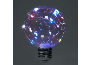 Лампа светодиодная Feron E27 3W RGB прозрачная LB-381 41676