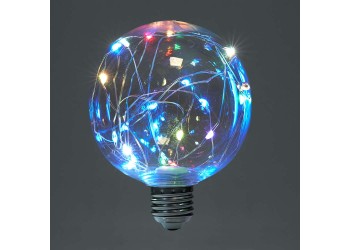 Лампа светодиодная Feron E27 3W RGB прозрачная LB-382 41678