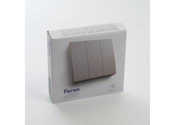 Выключатель трехклавишный беспроводной Feron Smart серебро TM83 41721