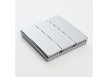 Выключатель трехклавишный беспроводной Feron Smart серебро TM83 41721