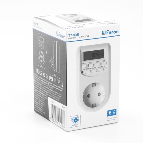 Розетка с таймером Feron TM26 41815, купить в Минске по самой низкой цене