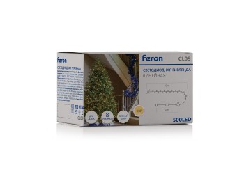 Светодиодная гирлянда Feron Линейная 230V теплый белый 8 режимов CL09 48178