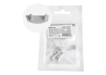 Заглушка без отверстия для профиля CAB264, LD370 (комплект 4шт)