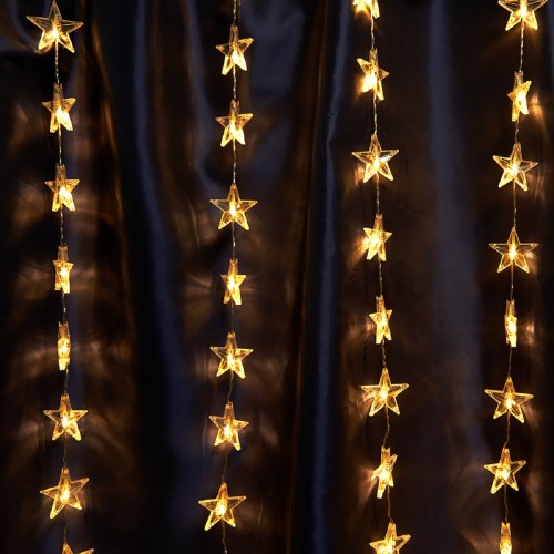 Светодиодная гирлянда Feron Занавес Звездочки 230V 2700K теплый белый 8 режимов CL25 48607, купить в Минске по самой низкой цене