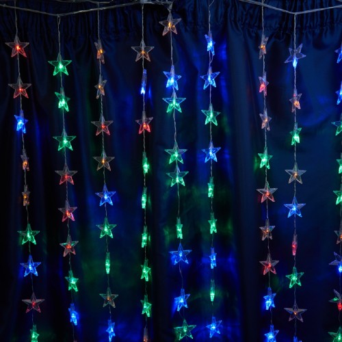 Светодиодная гирлянда Feron Занавес Звездочки 230V разноцветная 8 режимов CL25 48609, купить в Минске по самой низкой цене