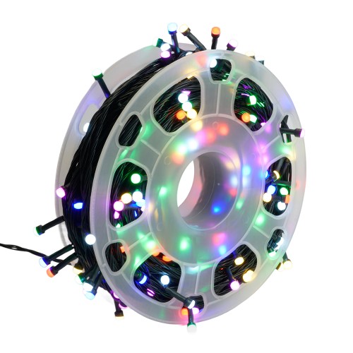 Светодиодная гирлянда на бобине Feron CL98 линейная 50м + 3м 230V мультиколор, c питанием от сети, зеленый шнур 51438, купить в Минске по самой низкой цене