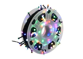 Светодиодная гирлянда на бобине Feron CL98 линейная 50м + 3м 230V мультиколор, c питанием от сети, зеленый шнур 51438