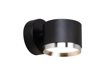 Светильник  настенный Feron HL4598  Barrel DUET 12W, 230V,GX53, черный + хром IP20