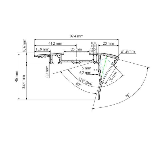 Профиль с экраном Arlight ALU-STAIR-DK-2000 ANOD+FROST 015473, купить в Минске по самой низкой цене
