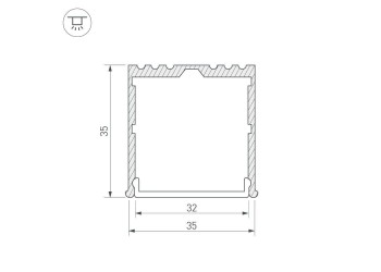 Профиль Arlight ARH-POWER-W35-2000 ANOD 016138