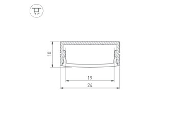 Профиль Arlight ARH-WIDE-H10-2000 ANOD 016142