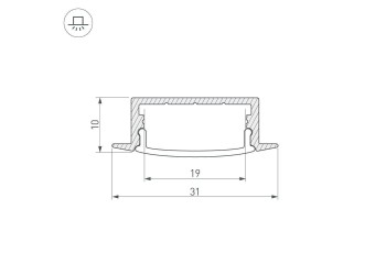 Профиль Arlight ARH-WIDE-F-H10-2000 ANOD 016186