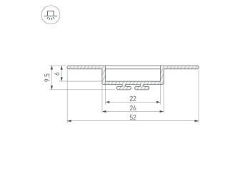 Профиль Arlight KLUS-LOCK-FM-2000 ANOD 019185