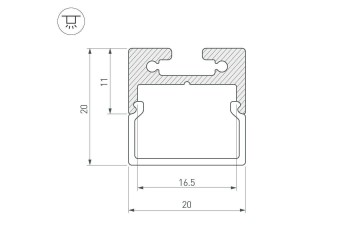 Рассеиватель Arlight SL-LINE-2011-2000 Square OPAL 019258