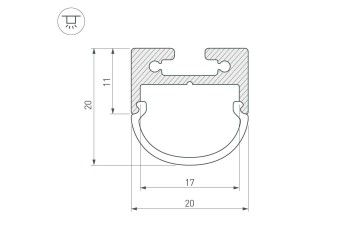 Рассеиватель Arlight SL-Line-2011-2000 Round Opal 019259