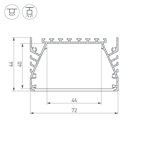 Профиль Arlight KLUS-POWER-W70-2000 ANOD 019879, купить в Минске по самой низкой цене