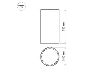 Корпус светильника Arlight SP-Polo-R85S Black 020887