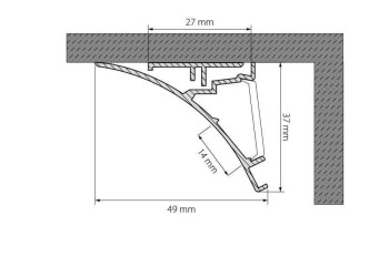 Профиль Arlight KARNIZ-R-2000 ANOD 021649