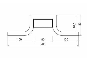Декоративный профиль Arlight ARL-SLOT-ROUND-80-250 (ГКЛ 12.5мм) 022259
