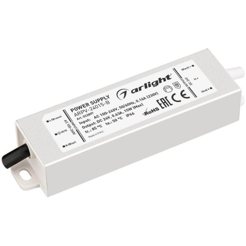 Блок питания Arlight ARPV-15-B 24V 15W IP67 0,63A 022897, купить в Минске по самой низкой цене