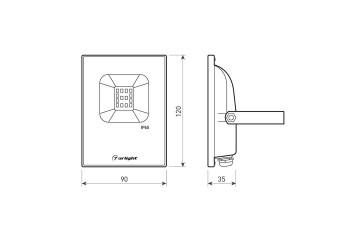 Прожектор светодиодный Arlight 10W 6400K AR-Flat-Ice-10W-220V White 023567