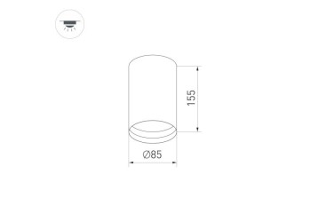 Корпус светильника Arlight SP-Polo-Surface-R85 024252(1)