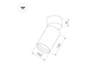 Корпус светильника Arlight SP-Polo-Surface-Flap-R65 024383(1)