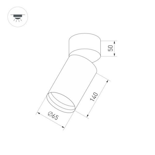 Корпус светильника Arlight SP-Polo-Surface-Flap-R65 024383(1), купить в Минске по самой низкой цене