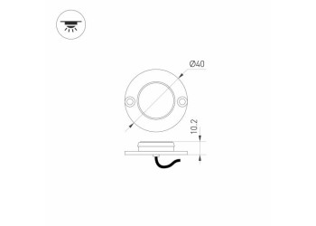 Накладной светодиодный светильник Arlight ART-Deck-Lamp-R40-1W Warm3000 024925