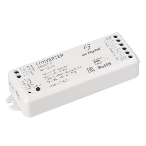 Конвертер Arlight SMART-C1 (12-24V, RF-0/1-10V, 2.4G) 025036, купить в Минске по самой низкой цене