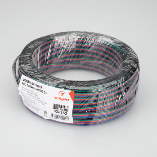Шлейф питания Arlight ARL-18AWG-4Wire-CU 026352, купить в Минске по самой низкой цене