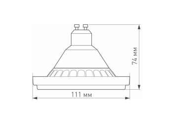 Лампа диммируемая Arlight GU10 15W 3000K AR111-Unit-GU10-15W-Dim 026867